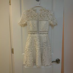 Self portrait guipure mini dress